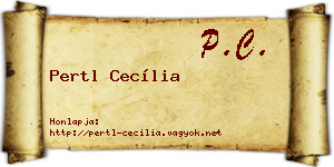 Pertl Cecília névjegykártya
